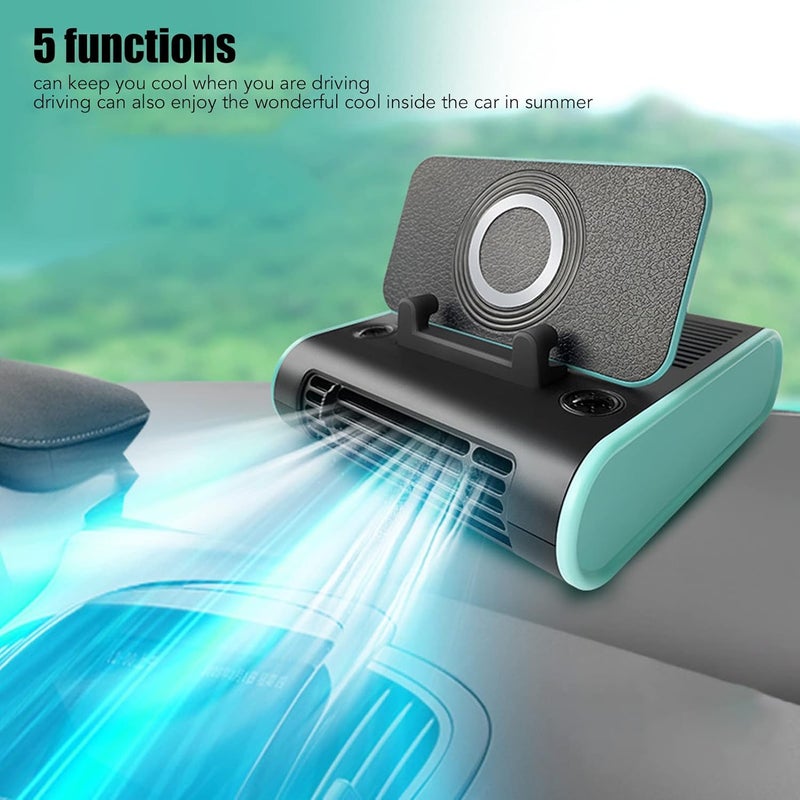 woobles 1A Fixed Output Multifunction Car Fan Eliminate Odor ABS Car Fan with Silicone Pad for Commercial Vehicles (24V) - Image 2